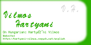 vilmos hartyani business card